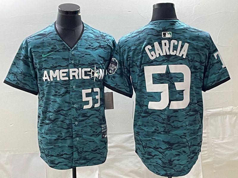 Men Seattle Mariners #53 Garcia American League Nike Green 2023 MLB All Star Jersey->women mlb jersey->Women Jersey